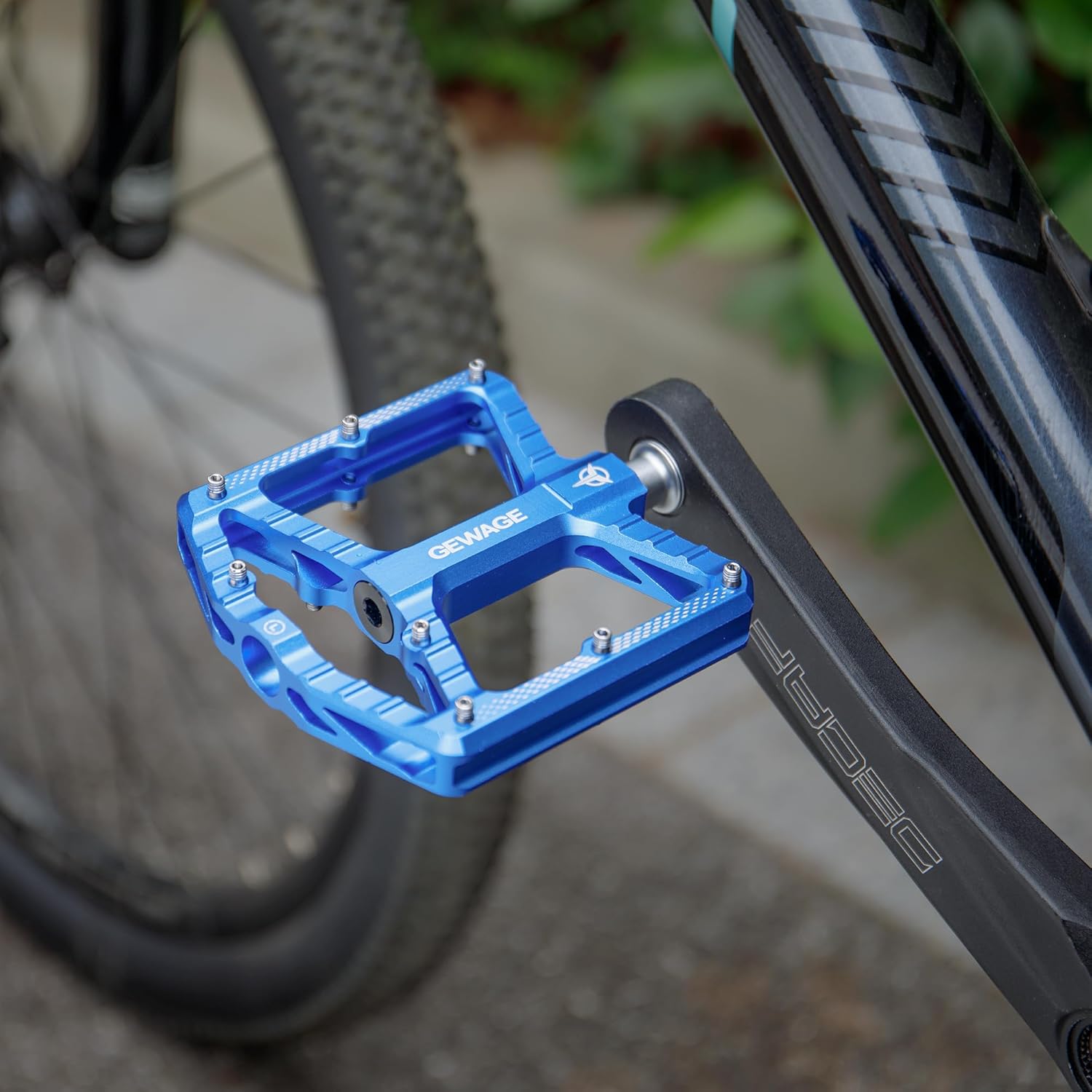 Thumbnail 1 de GEWAGE pédales VTT en aluminium usiné CNC à grande surface, 16 picots antidérapants remplaçables