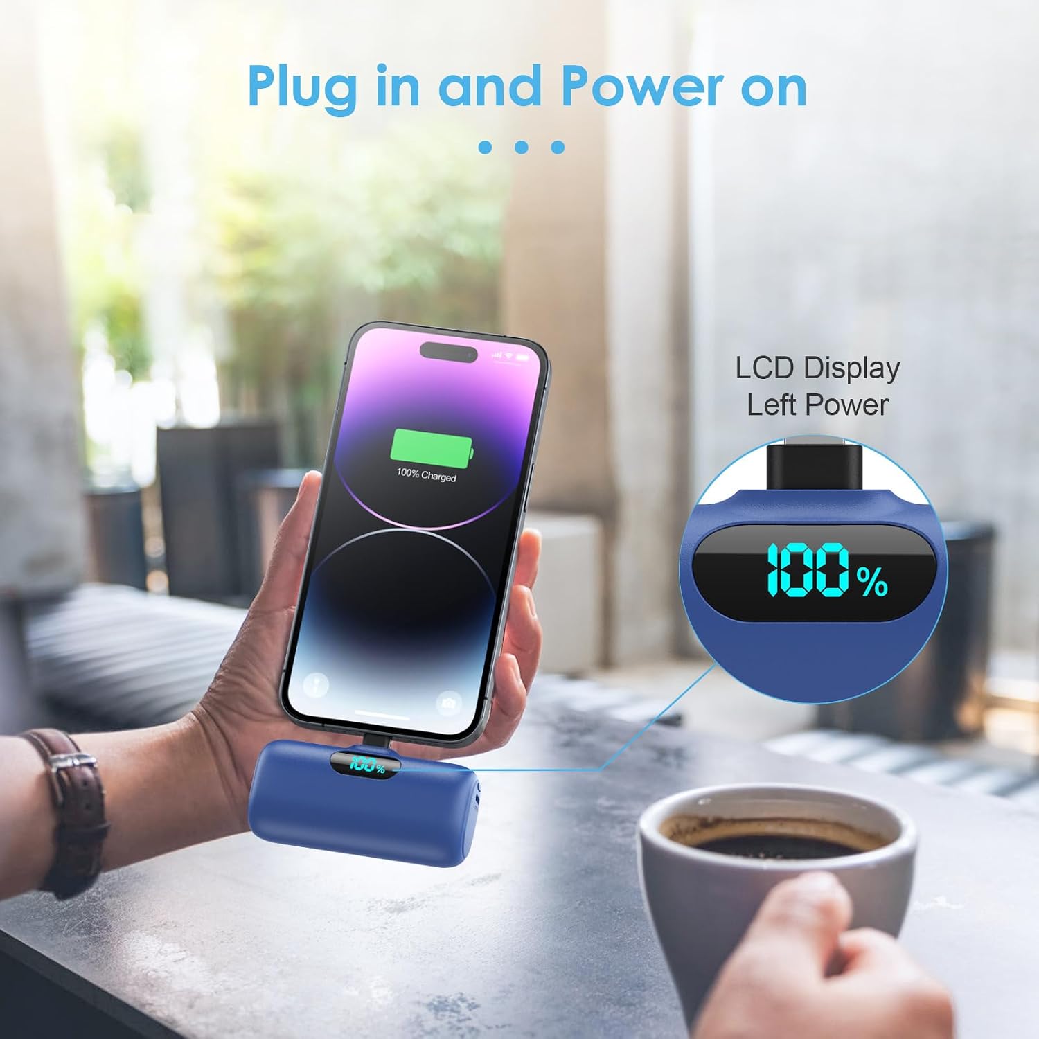 Thumbnail 6 de Feob HX45X2 2-Pack iPhone Power Banks, 5,000mAh, 15W PD, LCD Display