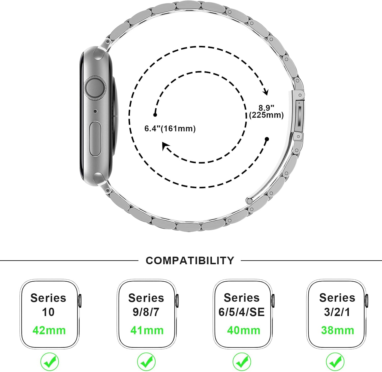 Detalle 1 de Anlinser Metal straps for Apple Watch 42mm