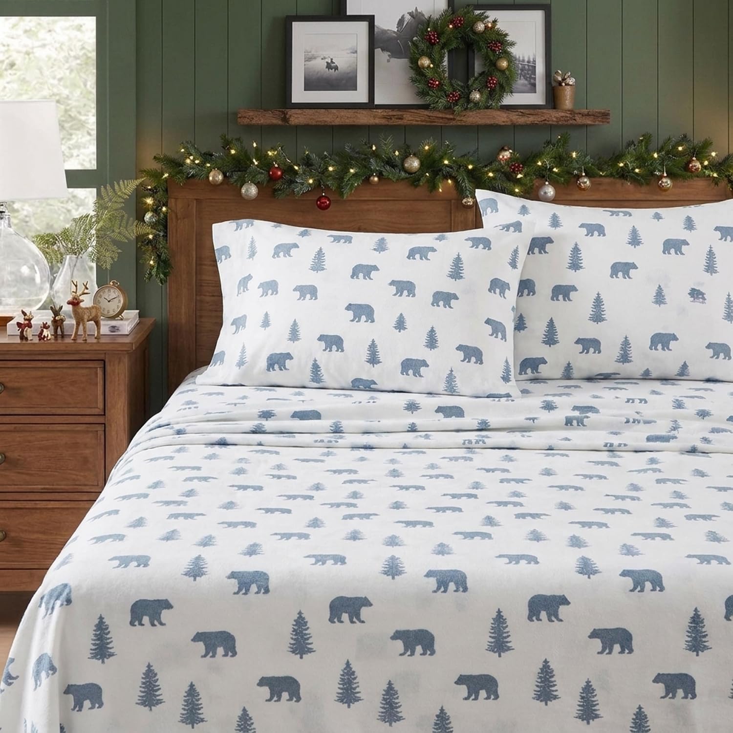 Detalle 2 de Eddie Bauer King Size Flannel Sheets