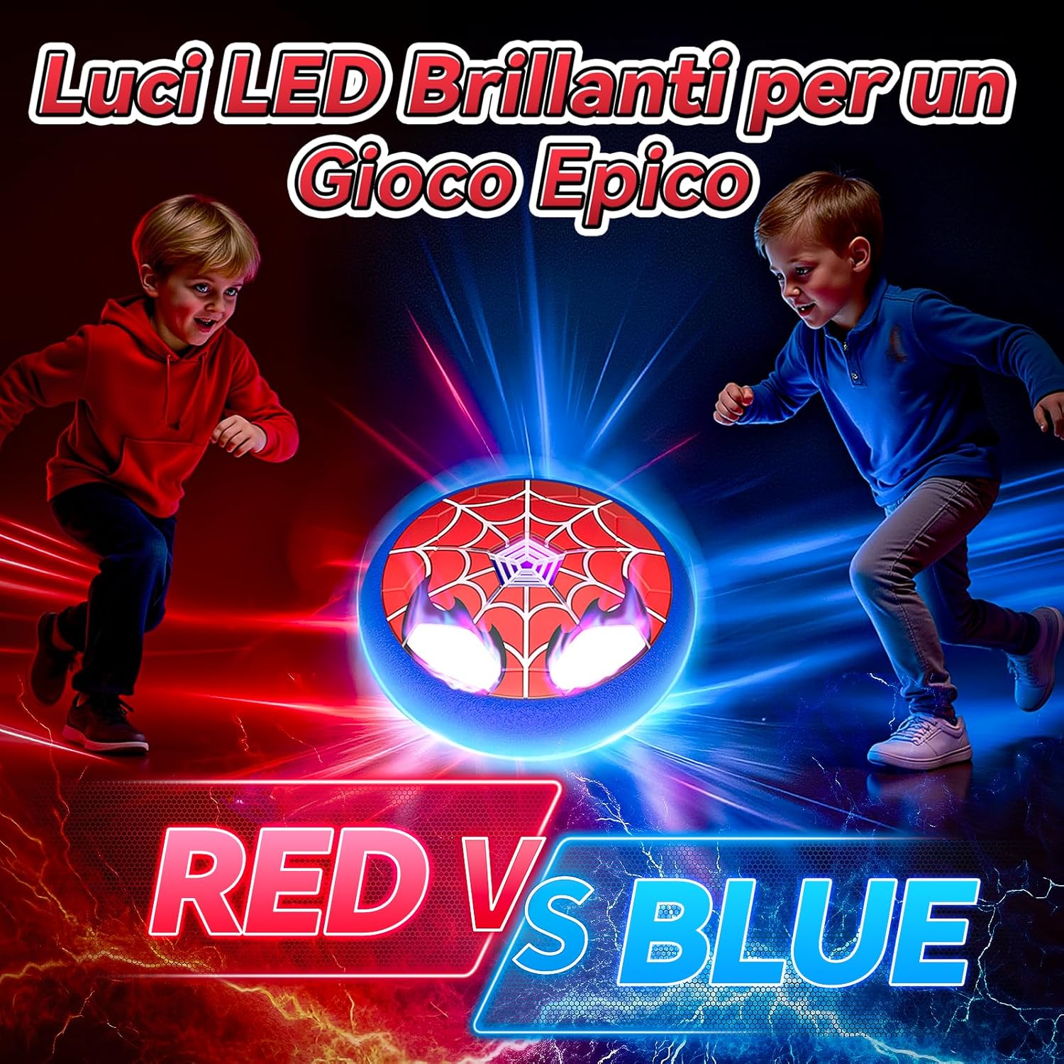 Thumbnail 3 de Pallone da calcio con occhi e web luminosi per bambini (3–12 anni) – giocattolo da interno ed esterno