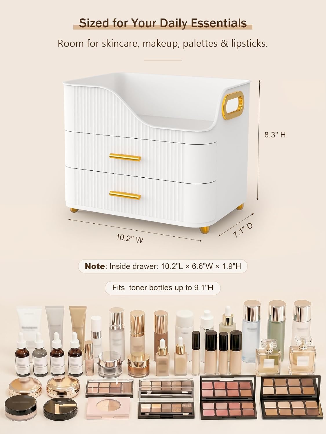 Detalle 2 de Booklov Makeup Organizer, White
