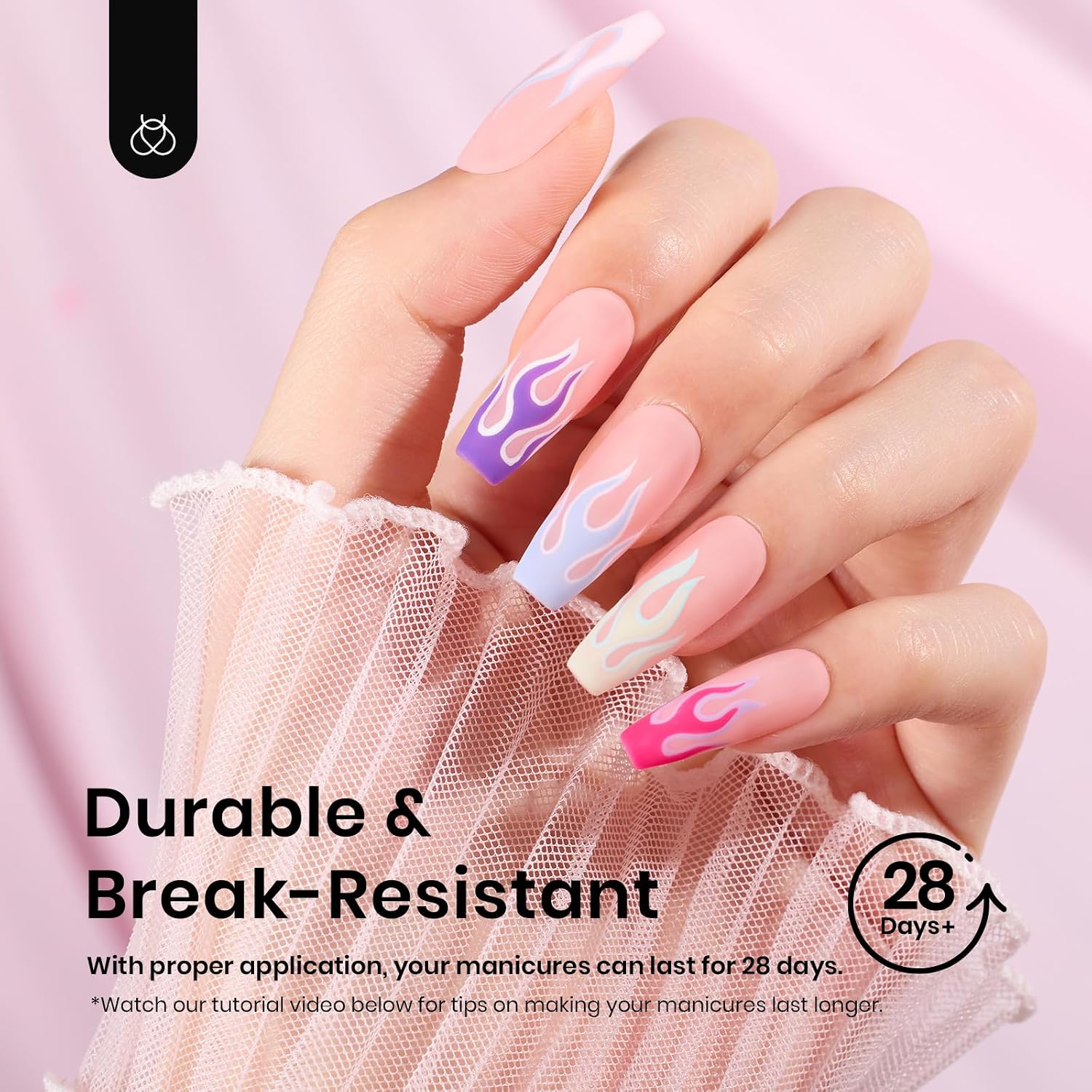 Detalle 2 de Beetles Gel Nail Tips Medium Coffin 288pcs ๐