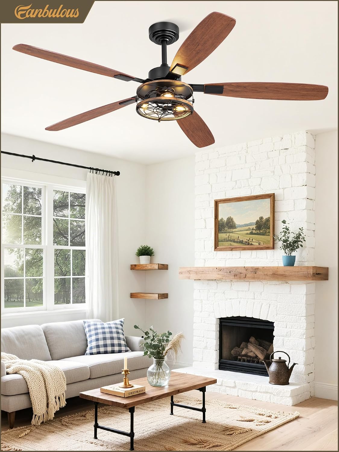Thumbnail 6 de Fanbulous Ceiling Fan with Light, 60-Inch
