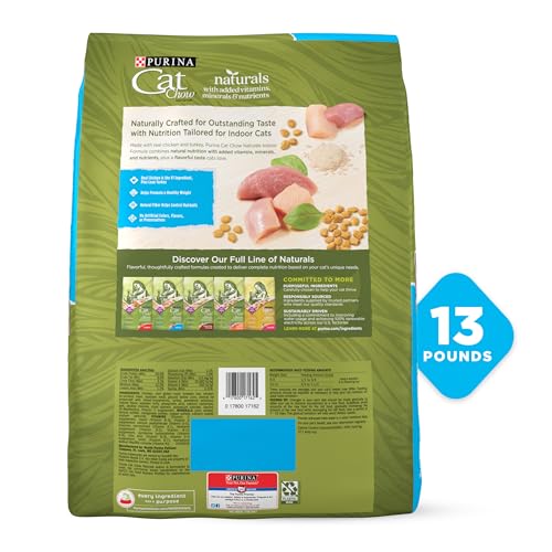Thumbnail 8 de Purina Cat Chow Hairball Healthy Weight Indoor Natural Dry Cat Food — 13 lb Bag