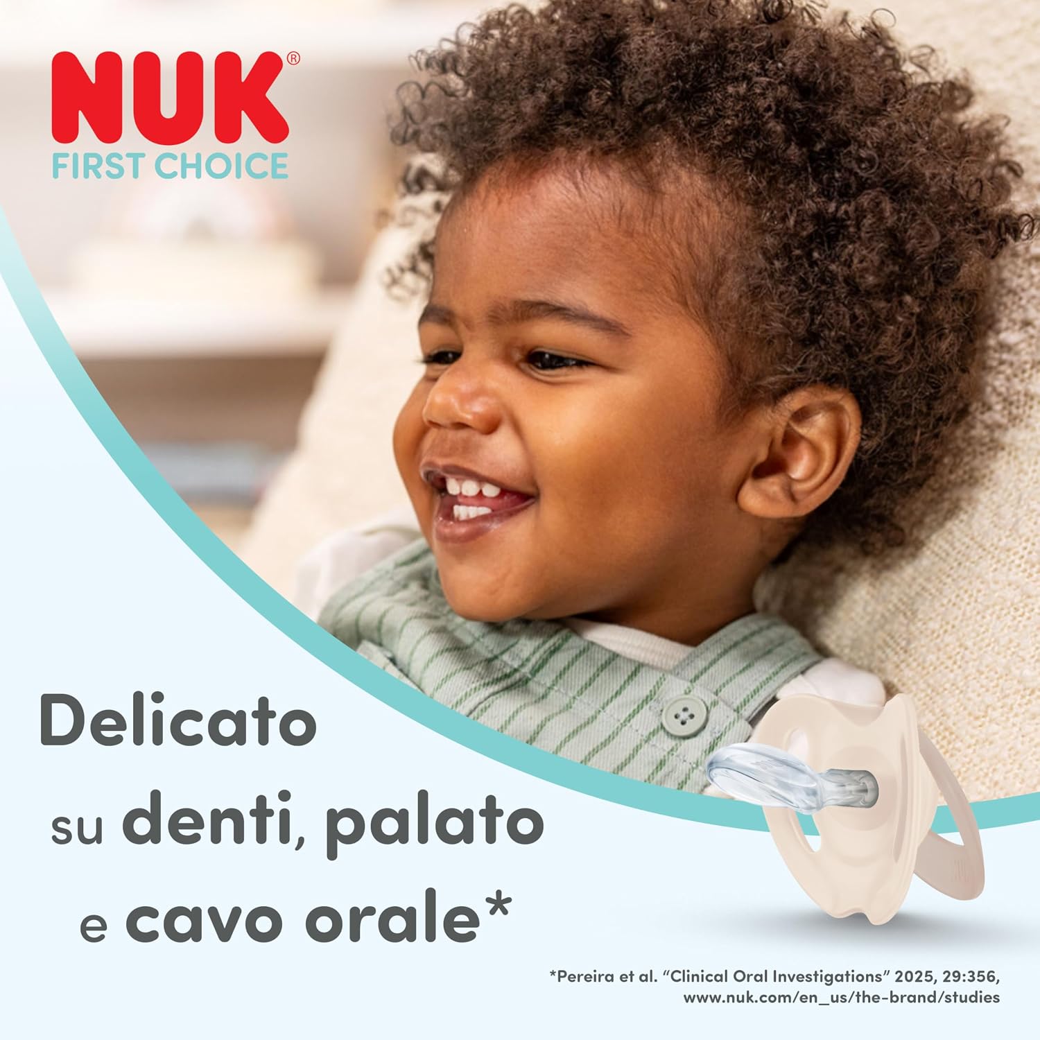Detalle de NUK First Choice Day & Night Succhietti per Neonati 0-6 Mesi, Illuminanti al Buio in confezione da 4