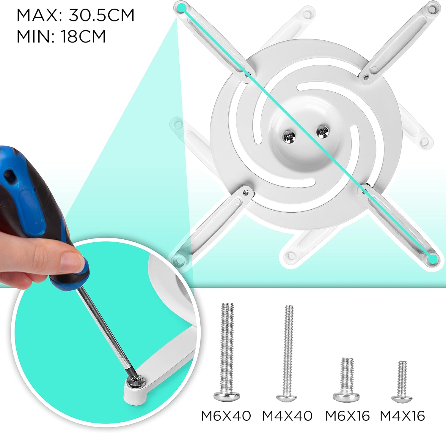 Thumbnail 3 de Duronic PB08XL support projecteur 10 kg