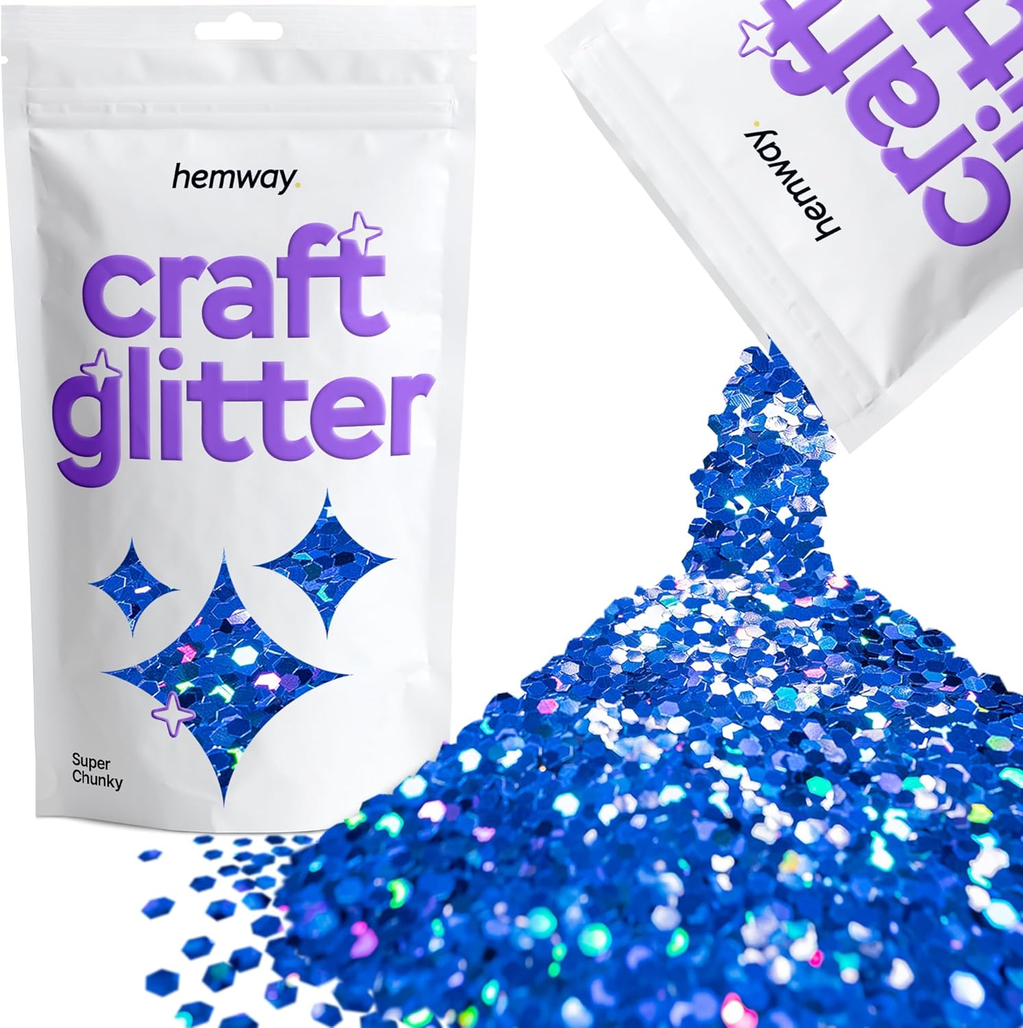 Detalle de Craft Glitter Sapphire Blue, 100g