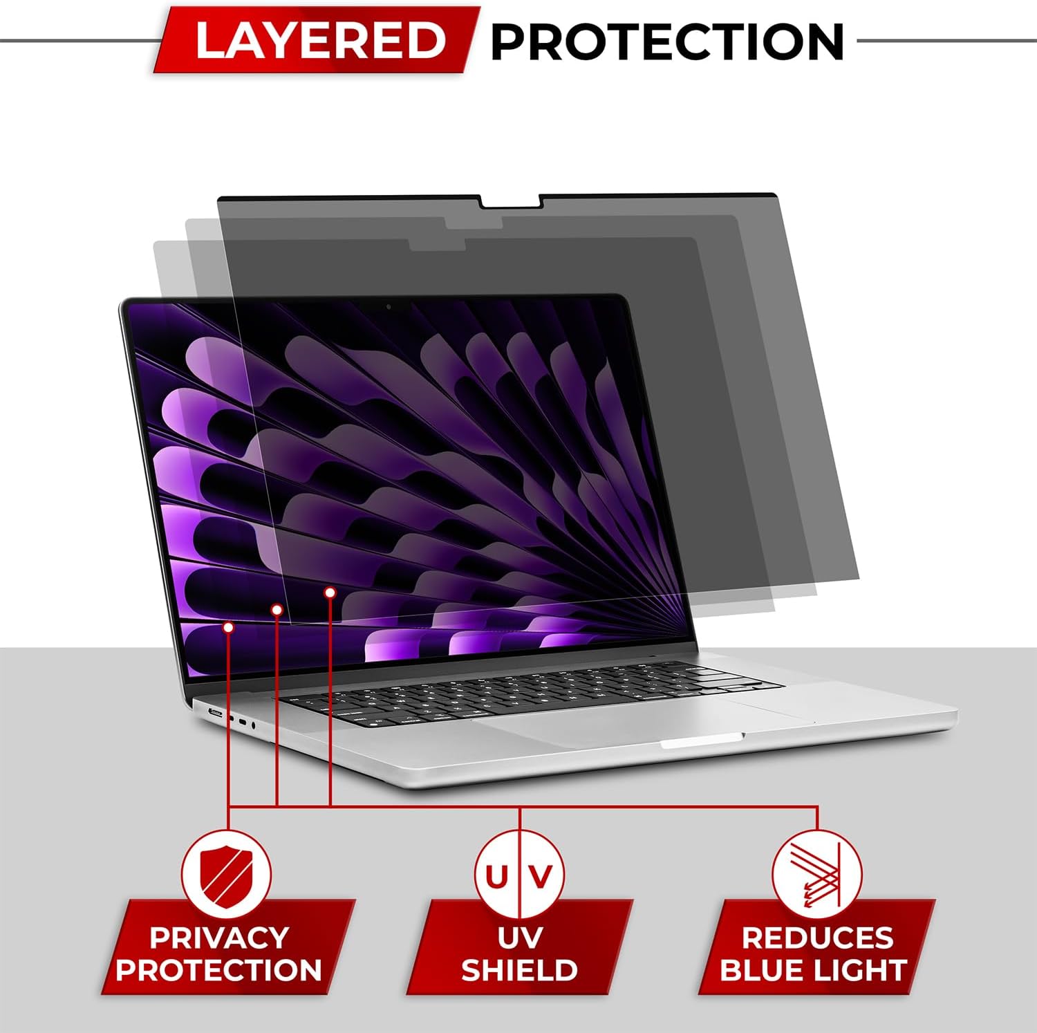Thumbnail 6 de SightPro SP-PSM15MA23 Magnetic Privacy Screen for 15.3-Inch MacBook Air