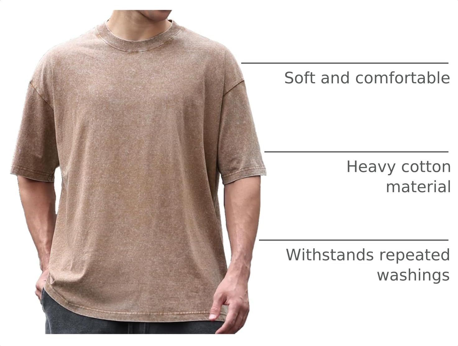 Thumbnail 3 de Men's Cotton Oversized Tee 3 Colors