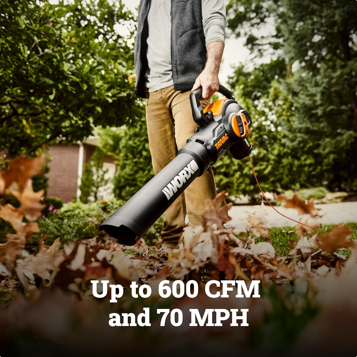 Detalle de WORX WG512 Trivac 3-in-1 Electric Leaf Blower, Vacuum and Mulcher