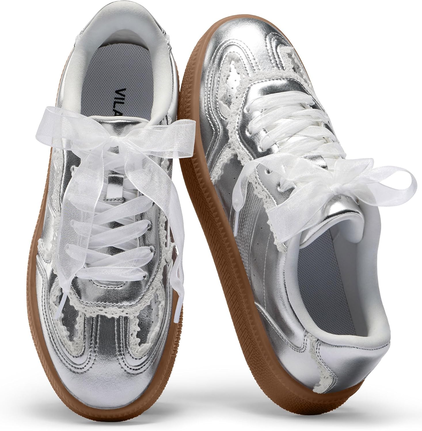 Detalle de Vilanva Women's Sneakers in Suede Faux Leather