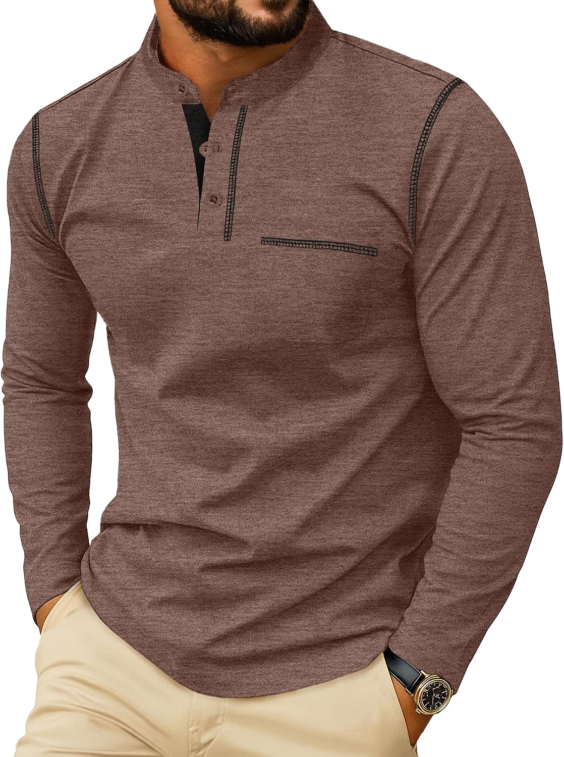 Thumbnail 5 de Sailwind Men's Henley Shirt Long Sleeve
