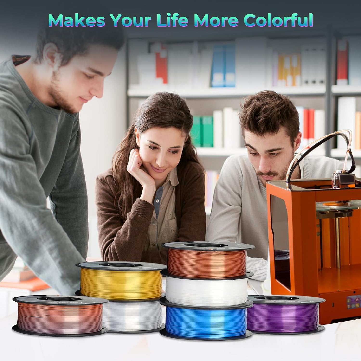 Detalle 1 de Creality Silk PLA 3D Printer Filament 1.75mm