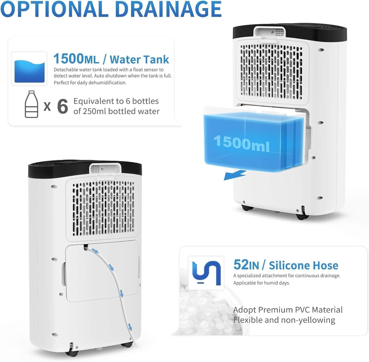 Thumbnail 6 de ELECCI 10L/Day Dehumidifier with 1.4L Tank 🏠