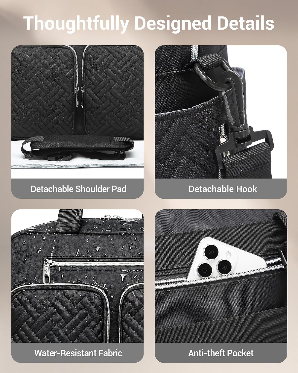 Thumbnail 6 de Kono Baby Changing Bag: Multifunction Nappy Bag with Portable Changing Mat