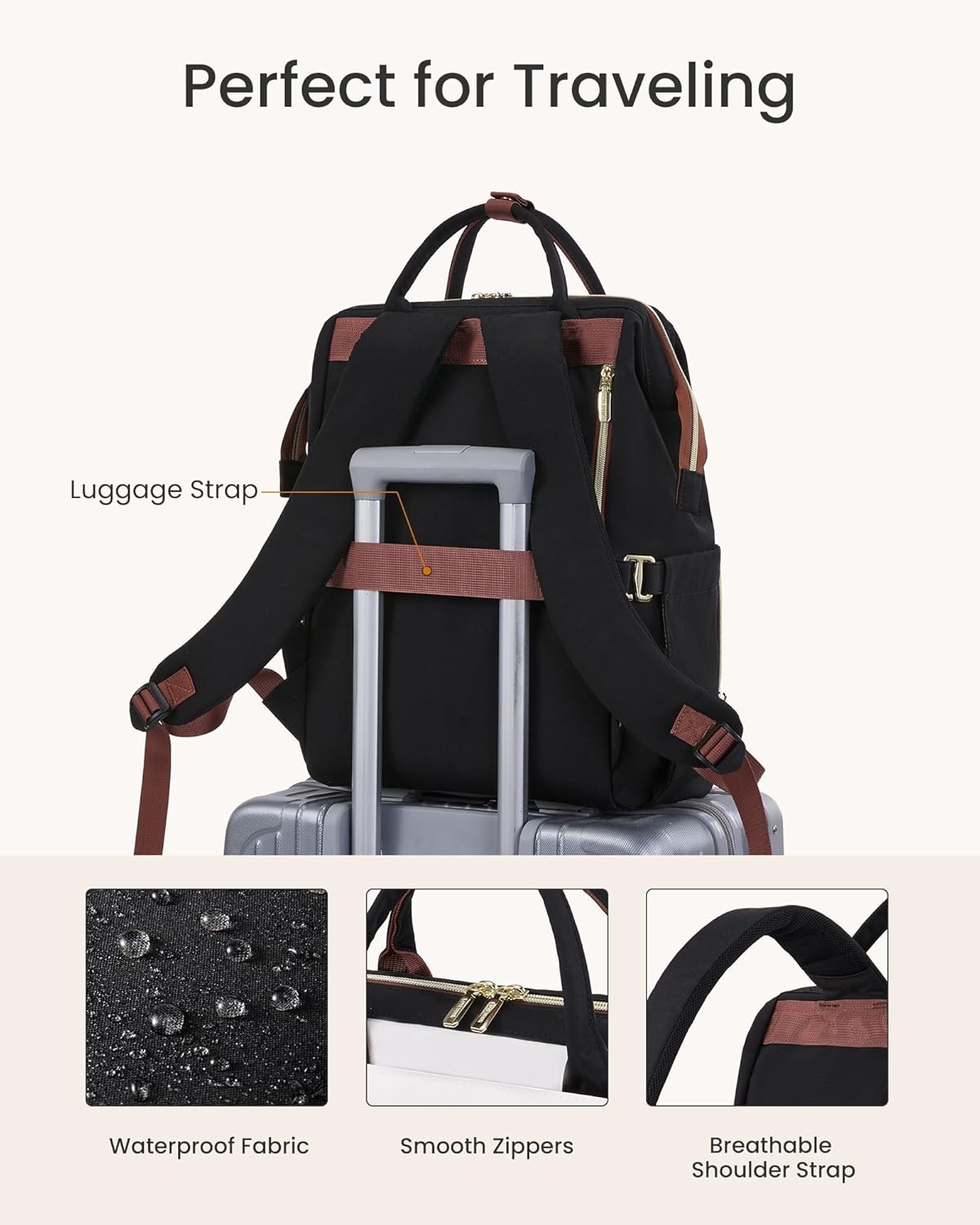 Thumbnail 4 de LOVEVOOK Laptop Backpack 15.6" for Women