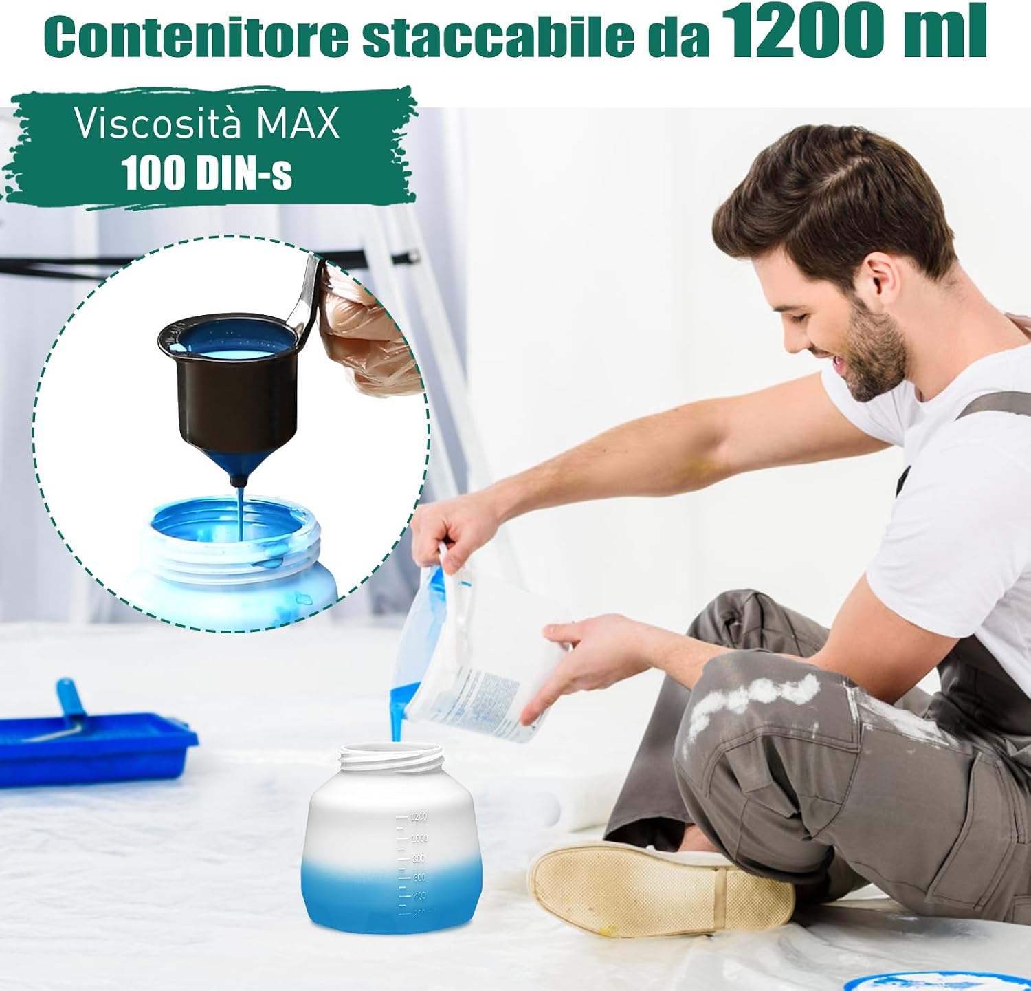 Detalle 2 de HYCHIKA pistola a spruzzo 600W HVLP