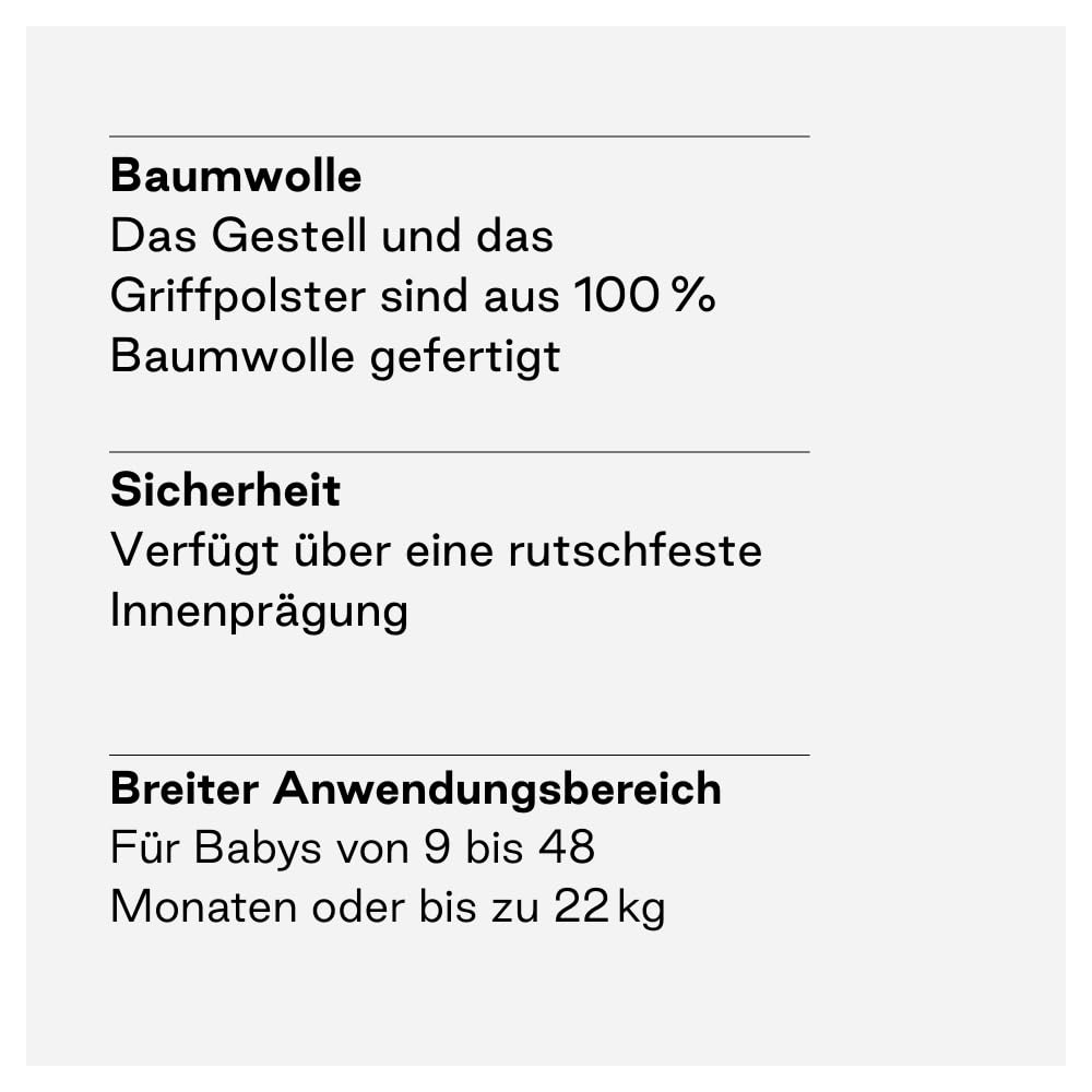 Detalle de Jané Catch Baby Tragetuch Hüfte – ergonomisch, rutschfest und verstellbar
