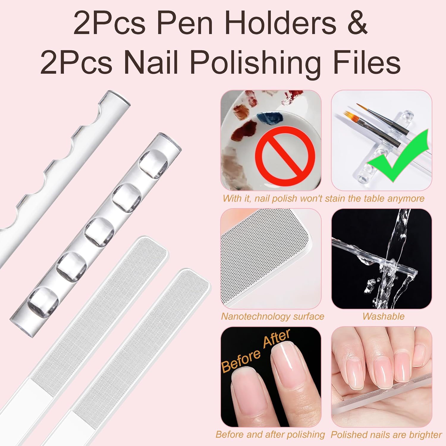 Detalle 2 de MYR Nail Art Brush Set, 34 Pieces