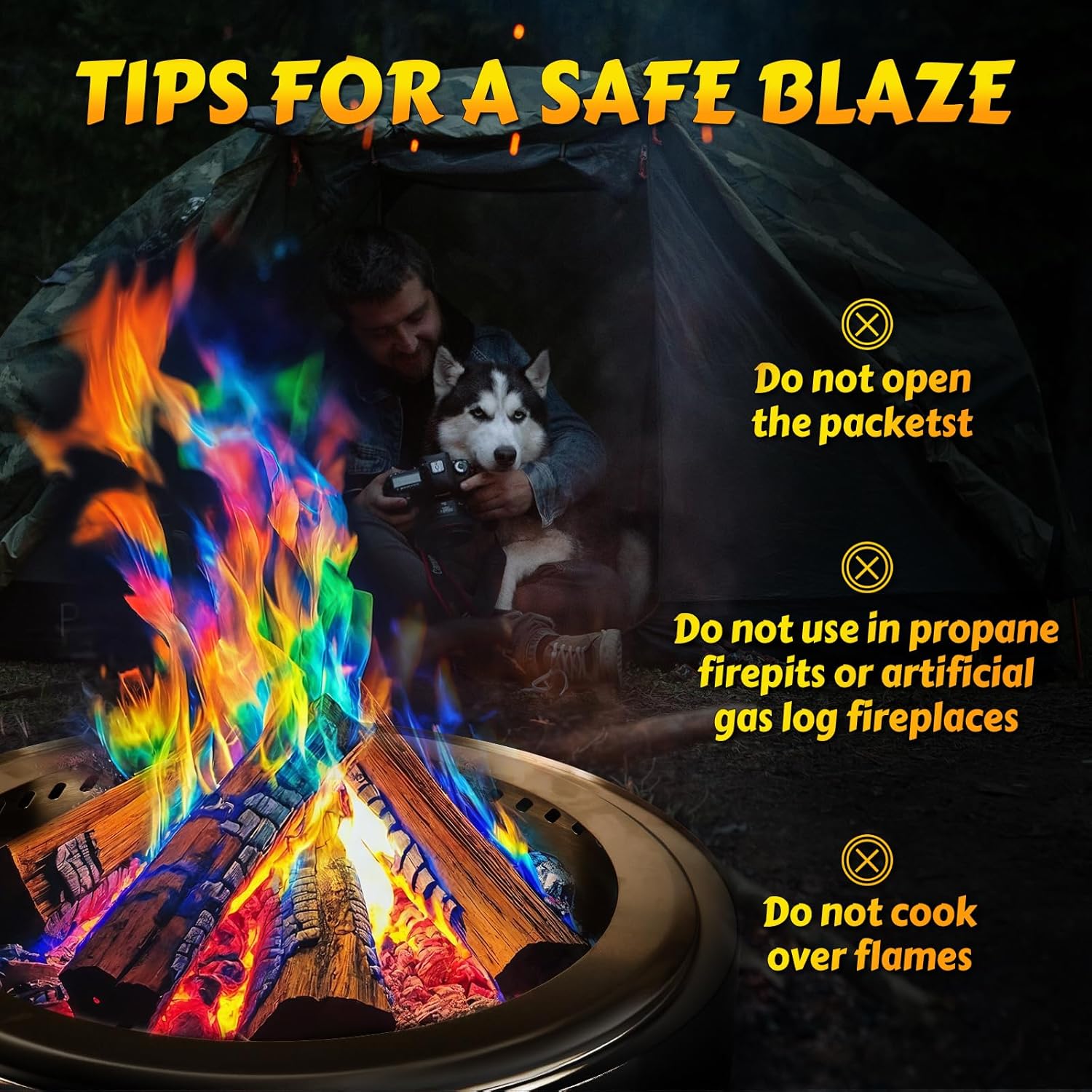 Thumbnail 3 de HGD Magic Campfire Color-Changing Packets 6 🎆