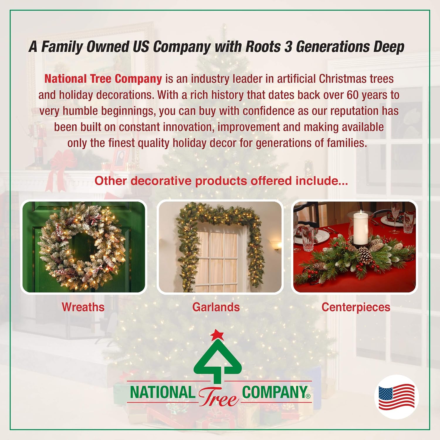 Thumbnail 4 de National Tree Company 24 in Frosted Berry Wreath 🎄