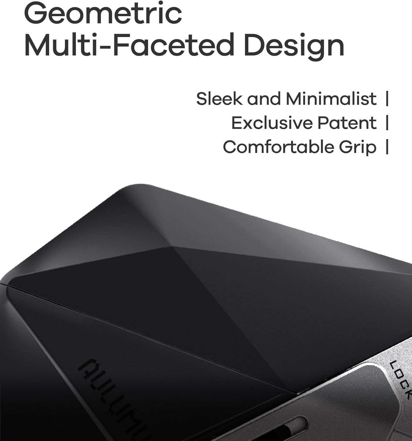 Thumbnail 2 de Aulumu A39 Geometric AirPods Pro 3 Case with Lock – Protective Alloy Armor in Transparent Gray