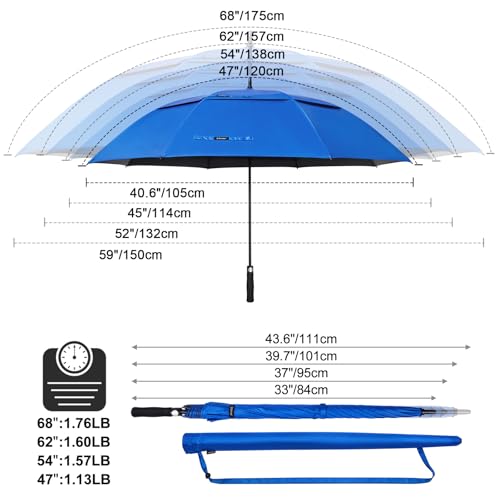 Detalle de G4Free parapluie 137,2 cm avec protection UV ⚙