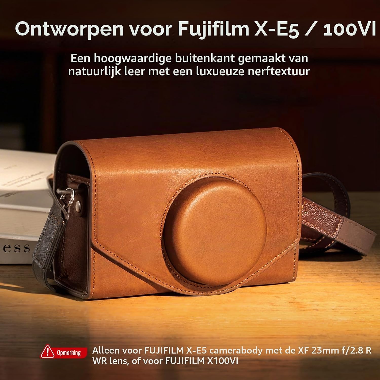 Detalle 2 de SMALLRIG 5986 leren cameratas voor X-E5 en X100VI met magneetsluiting