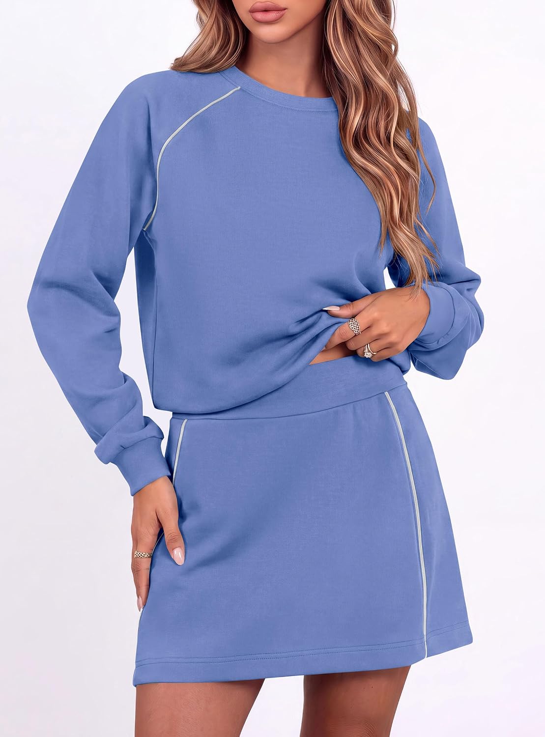 Detalle de PRETTYGARDEN Women's Skirt Set