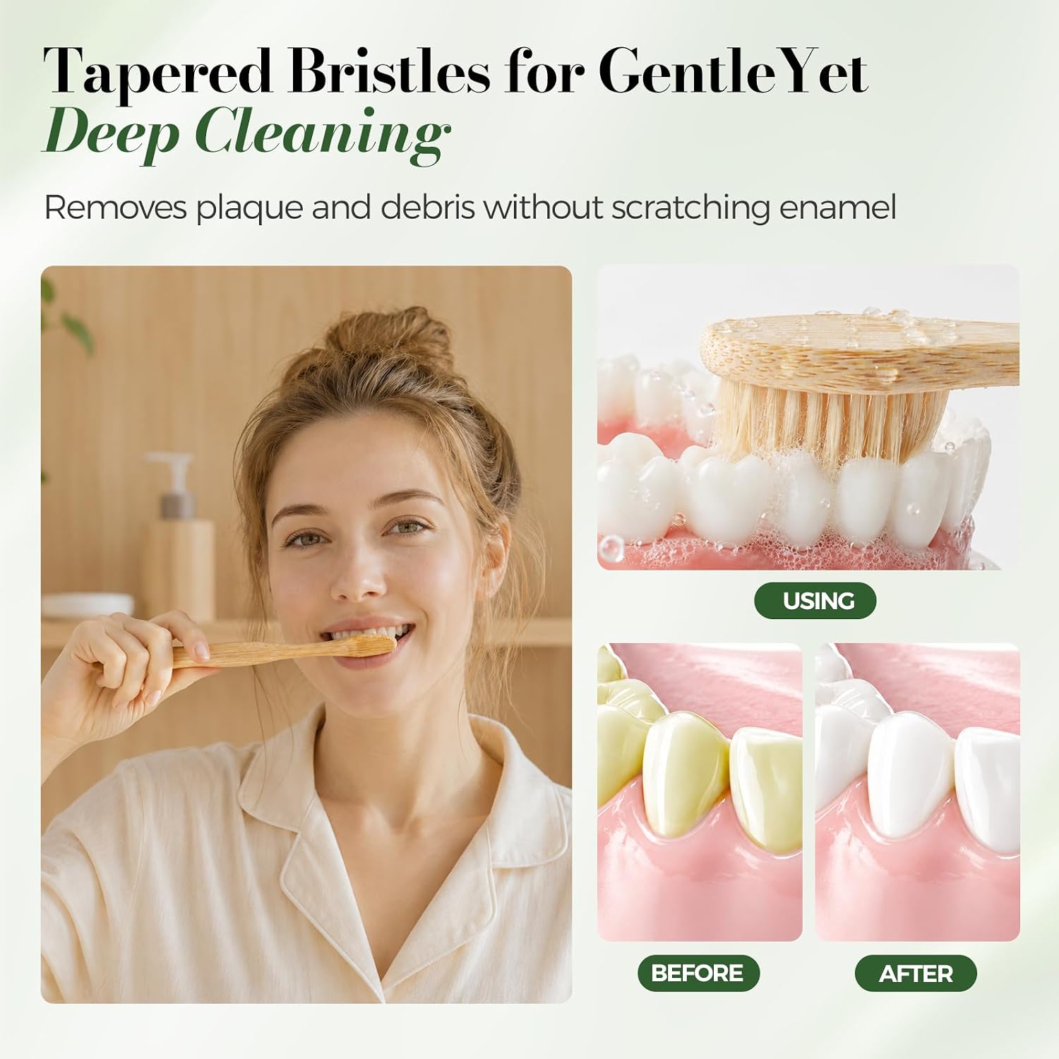 Detalle 2 de Oralphi Bamboo Toothbrushes 6-Pack