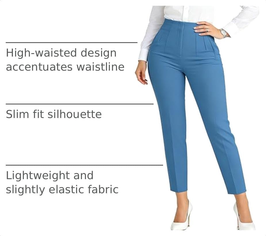 Detalle 2 de LOVESHOOT Women's Dress Pants, Polyester-Spandex Blend