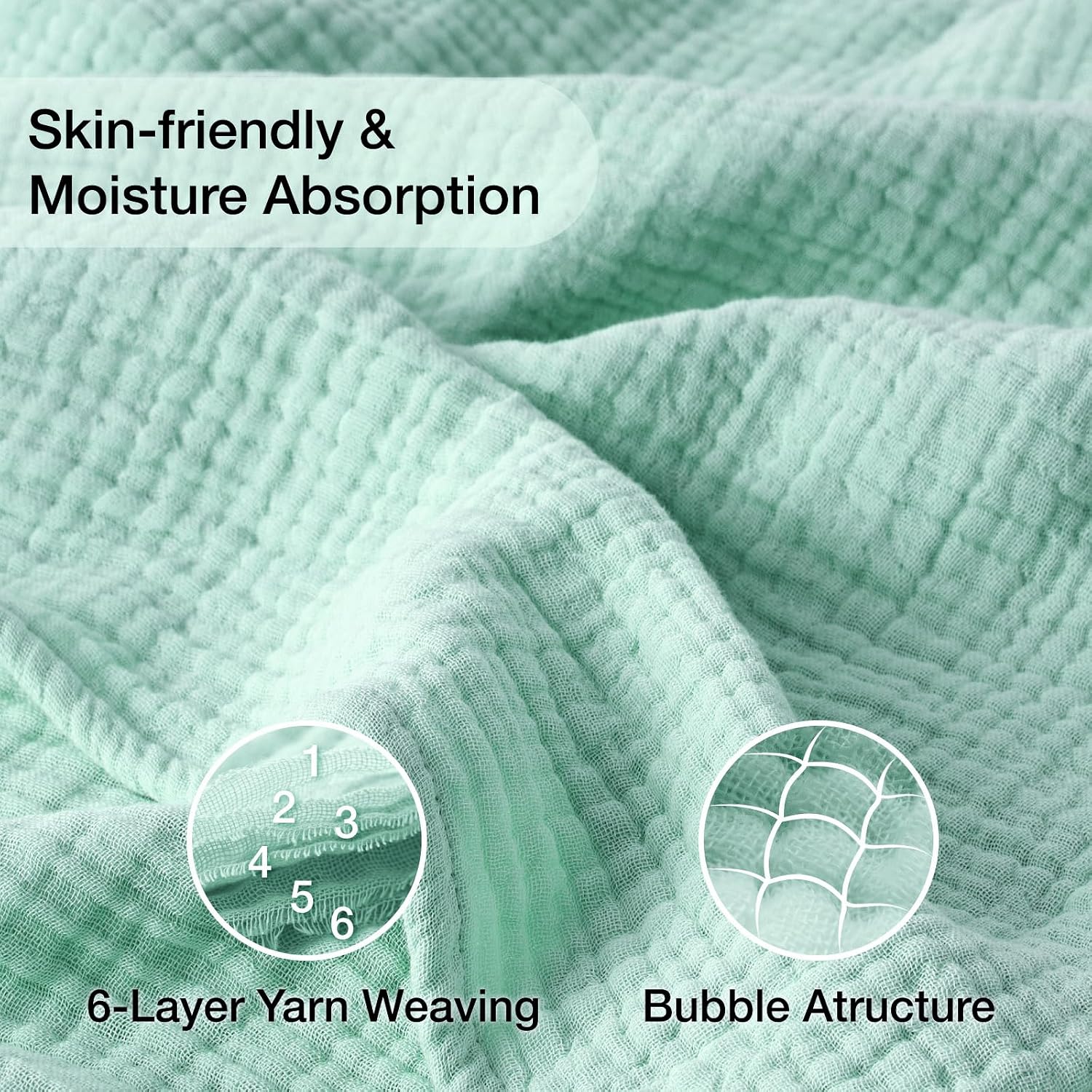 Detalle 2 de Kozyhvn Muslin Blanket 108x90