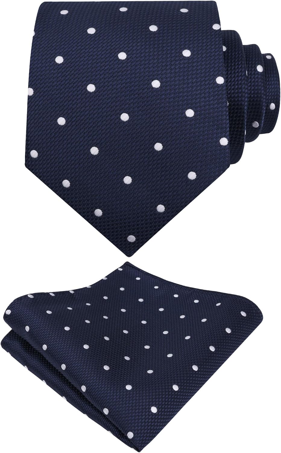 Detalle de Alizeal Polka Dot Tie and Pocket Square Set for Business Formal