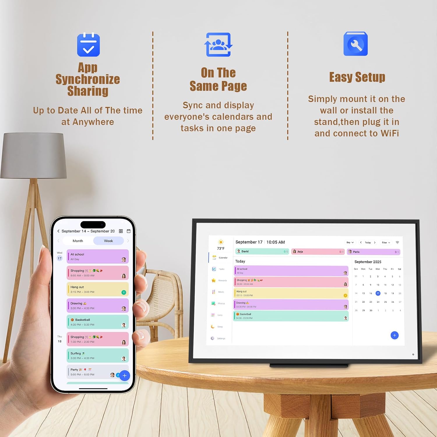 Detalle 2 de Digital Calendar 15.6-Inch Wall Planner