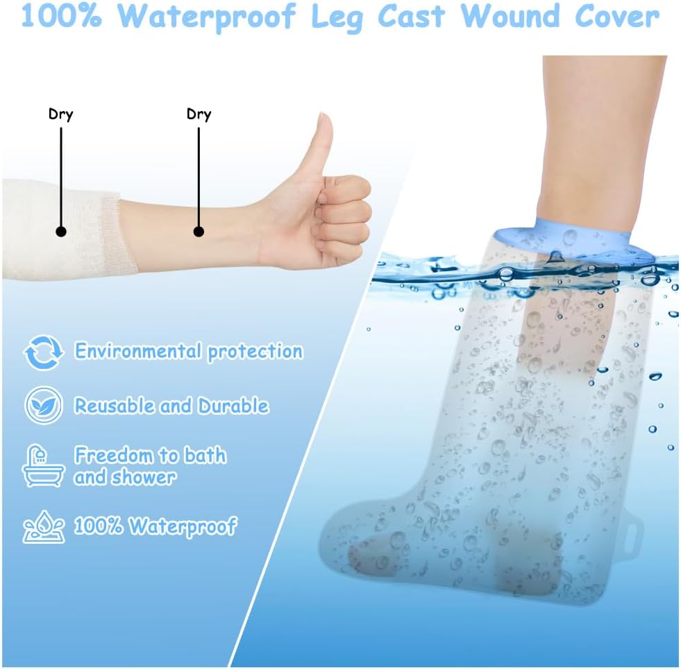 Thumbnail 3 de AOOWU Waterproof Cast Cover for Kids: Leg, Ankle and Foot Shield for Shower