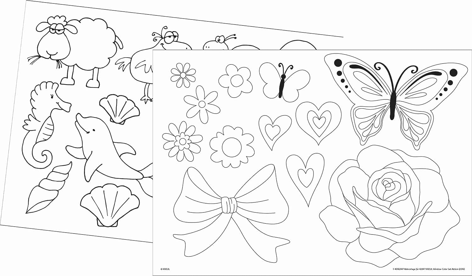 Detalle 2 de KREUL 42847 Paint Set para Ventanas con Plantillas 🎨