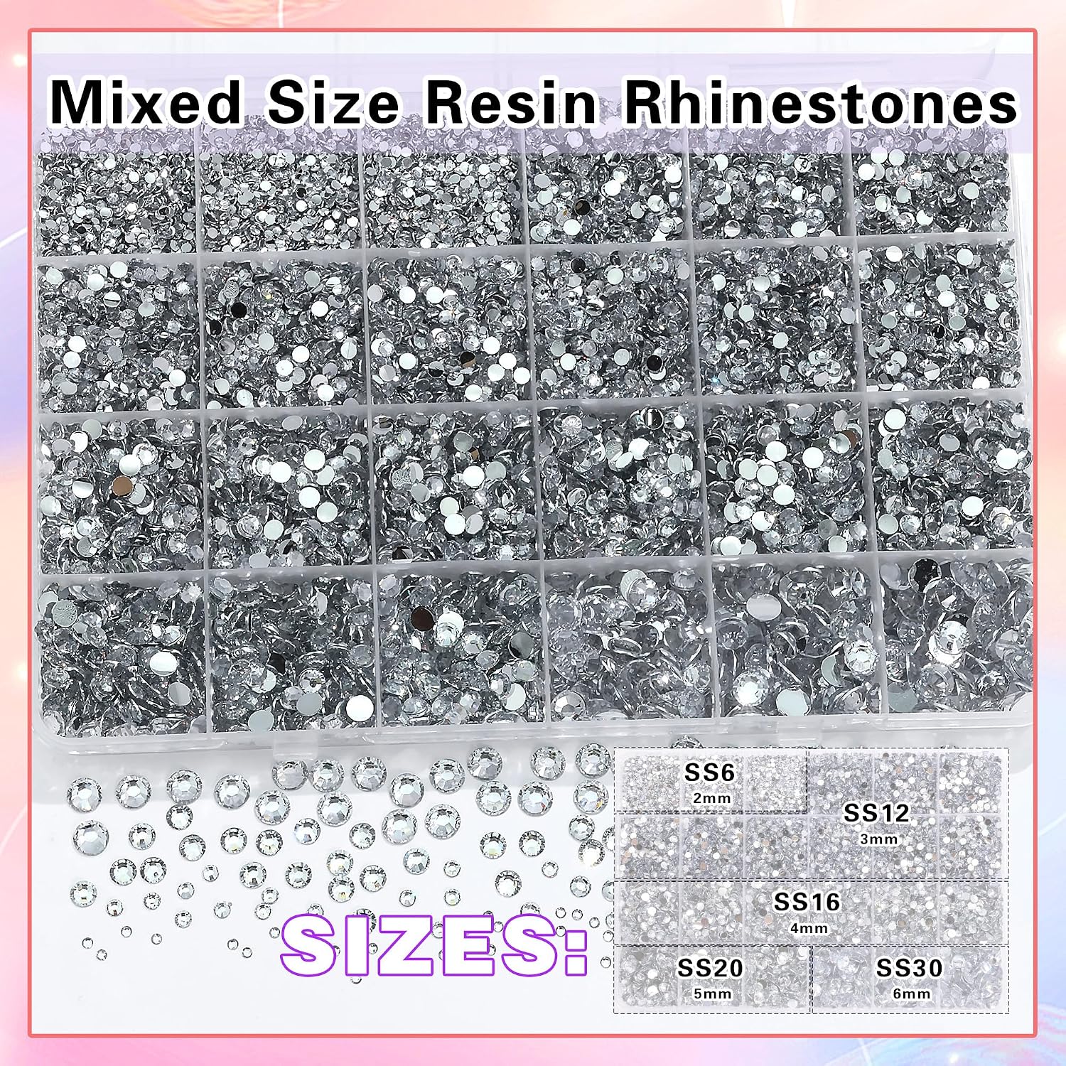 Detalle 2 de RODAKY Nail Rhinestones 2–6 mm