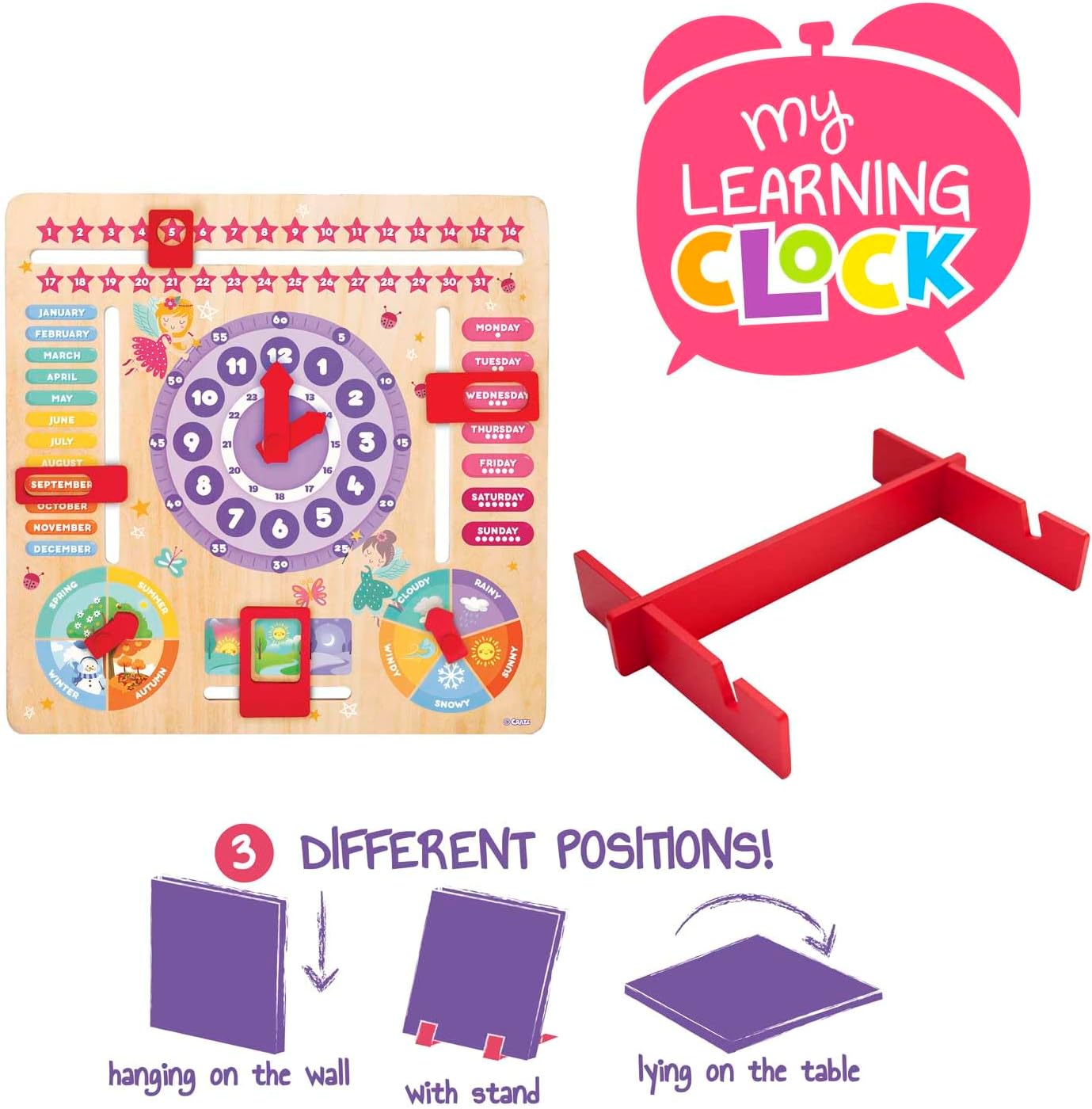 Thumbnail 1 de CRAZE English Learning Clock for Kids