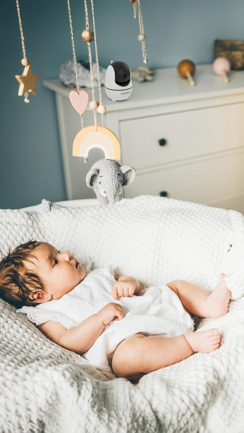 Detalle de Twistshake 79064 babymonitor med kamera, 5,5-tumsskärm och nattseende
