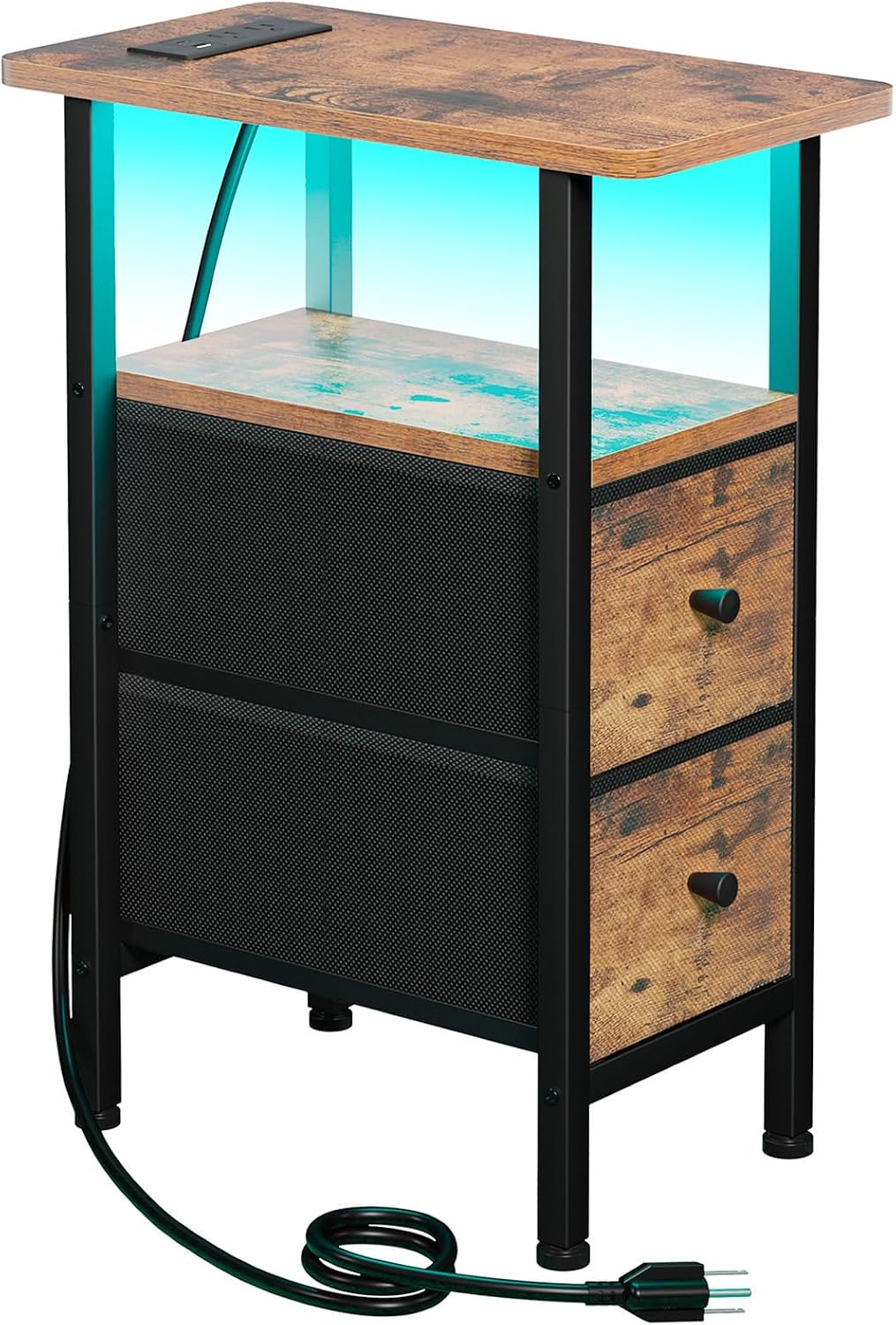 Detalle de LOAKEKEL Narrow End Table, 7.87-Inch Wide