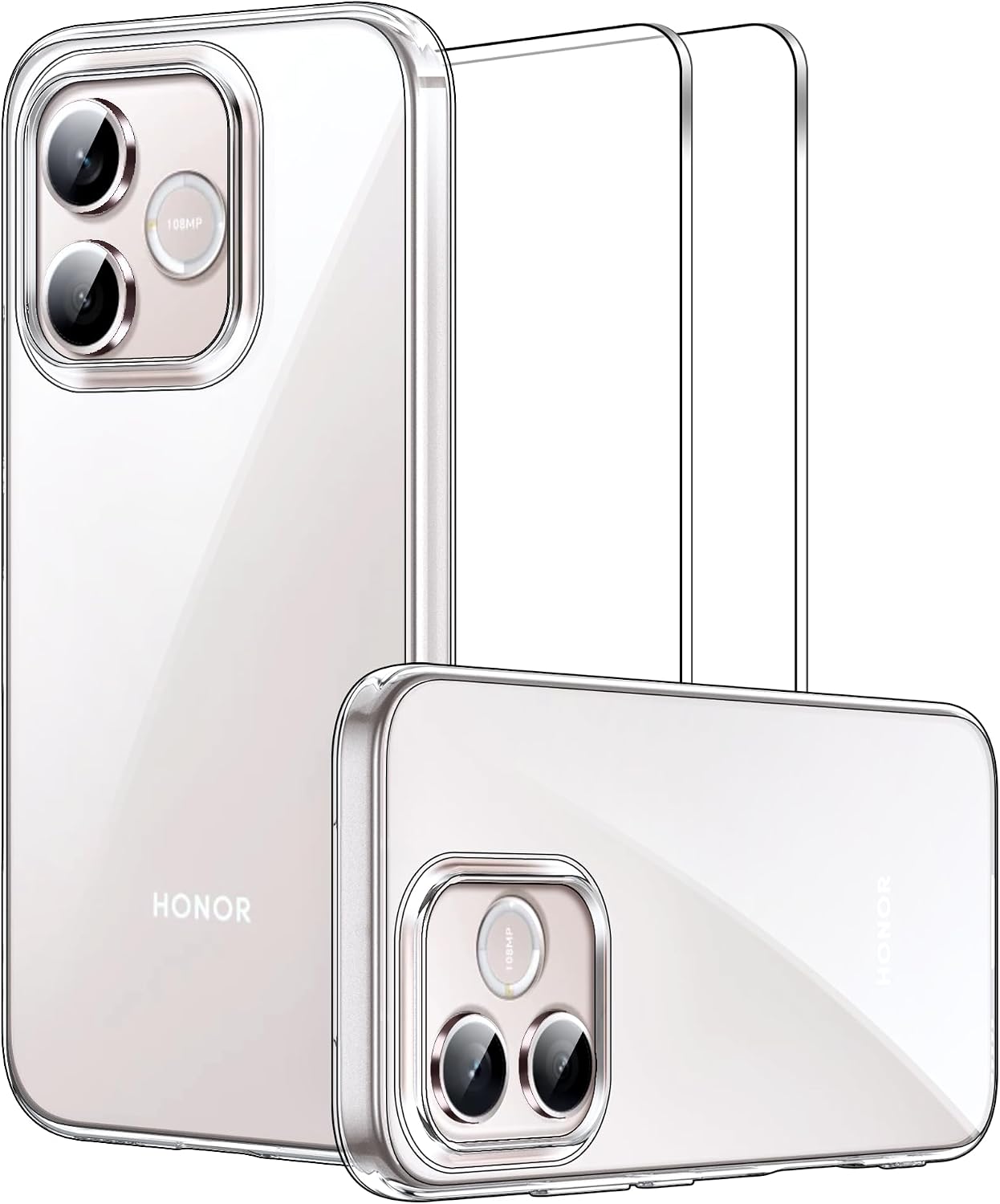 Detalle de Lemxiee Case für Honor 600 Lite inklusive 2 Schutzfolien – TPU Hülle und Displayschutz