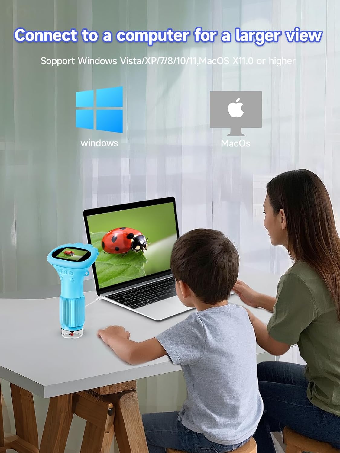 Detalle 2 de Acoath 1000X handheld kids microscope