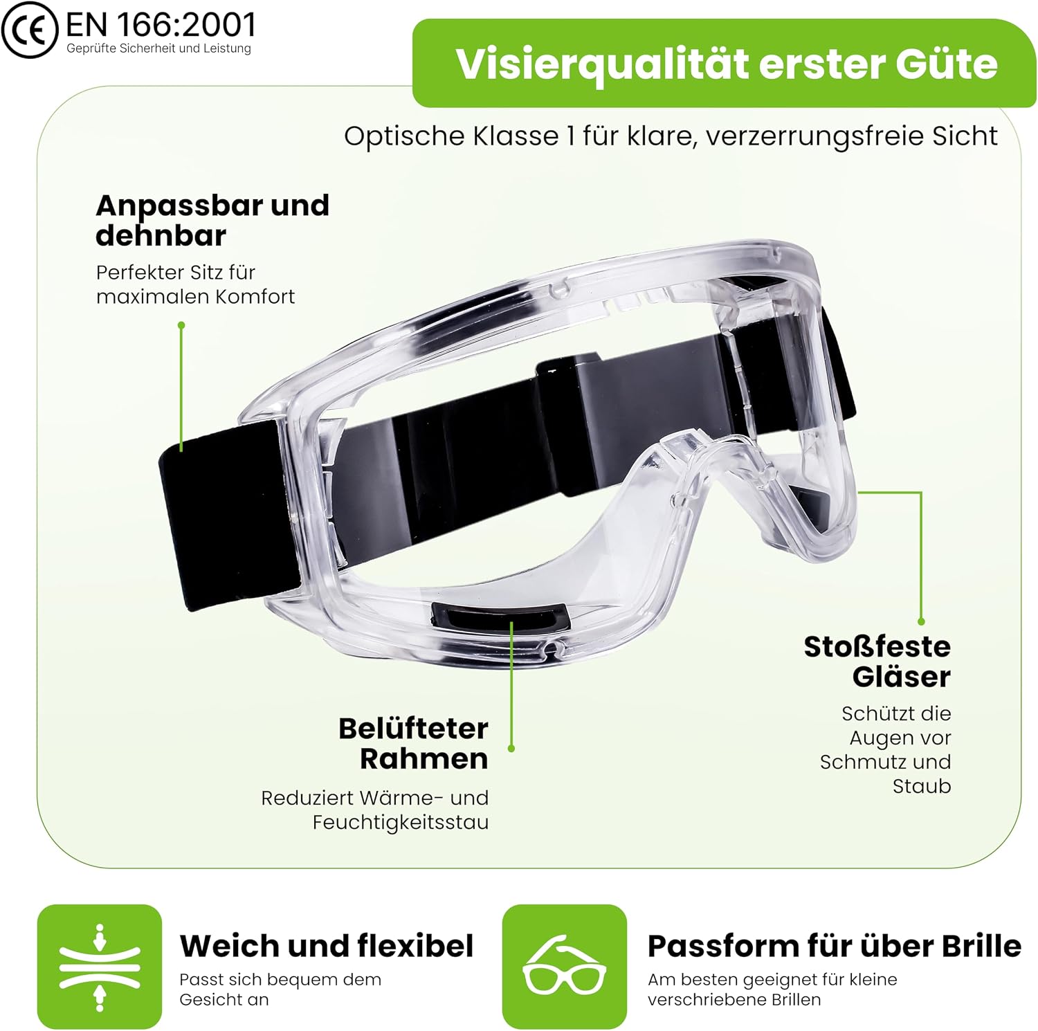 Detalle de AirGearPro G-500 Atemschutzmaske mit A1P2 Filter – Wiederverwendbare Halbmaske mit Gas- und Staubfilterung
