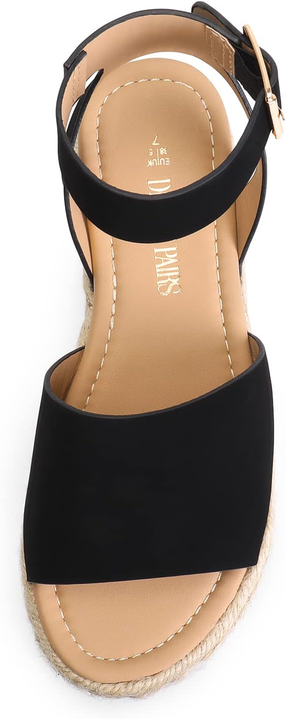 Thumbnail 6 de DREAM PAIRS Women's Platform Espadrilles: Comfortable Ankle Strap Wedge Sandals