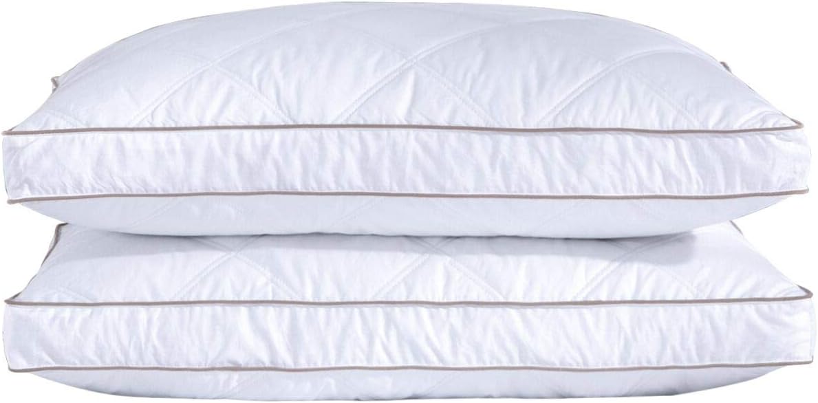 Detalle de Puredown® Gusseted Standard Bed Pillows, 95% Goose Feather, Set of 2