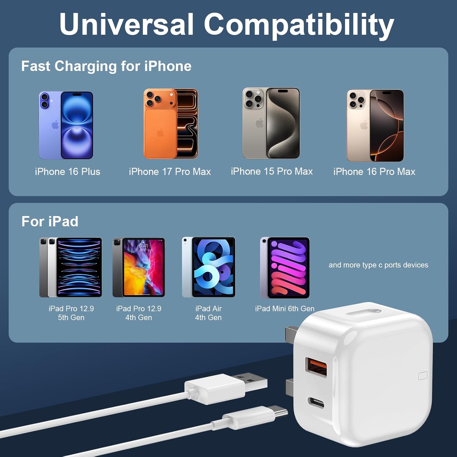 Thumbnail 4 de USB C Charger 20W 2 Pack for iPhone