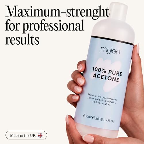 Detalle 2 de Mylee 100% Pure Acetone (600ml) – Gel Nail Polish Remover