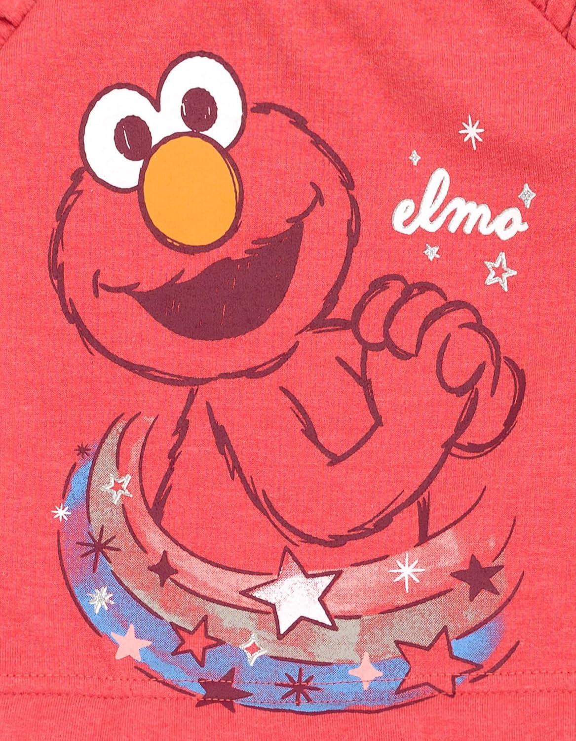 Detalle 2 de Sesame Street P-G3D9893SS Elmo Glitter Tutu Dress, Long Sleeves
