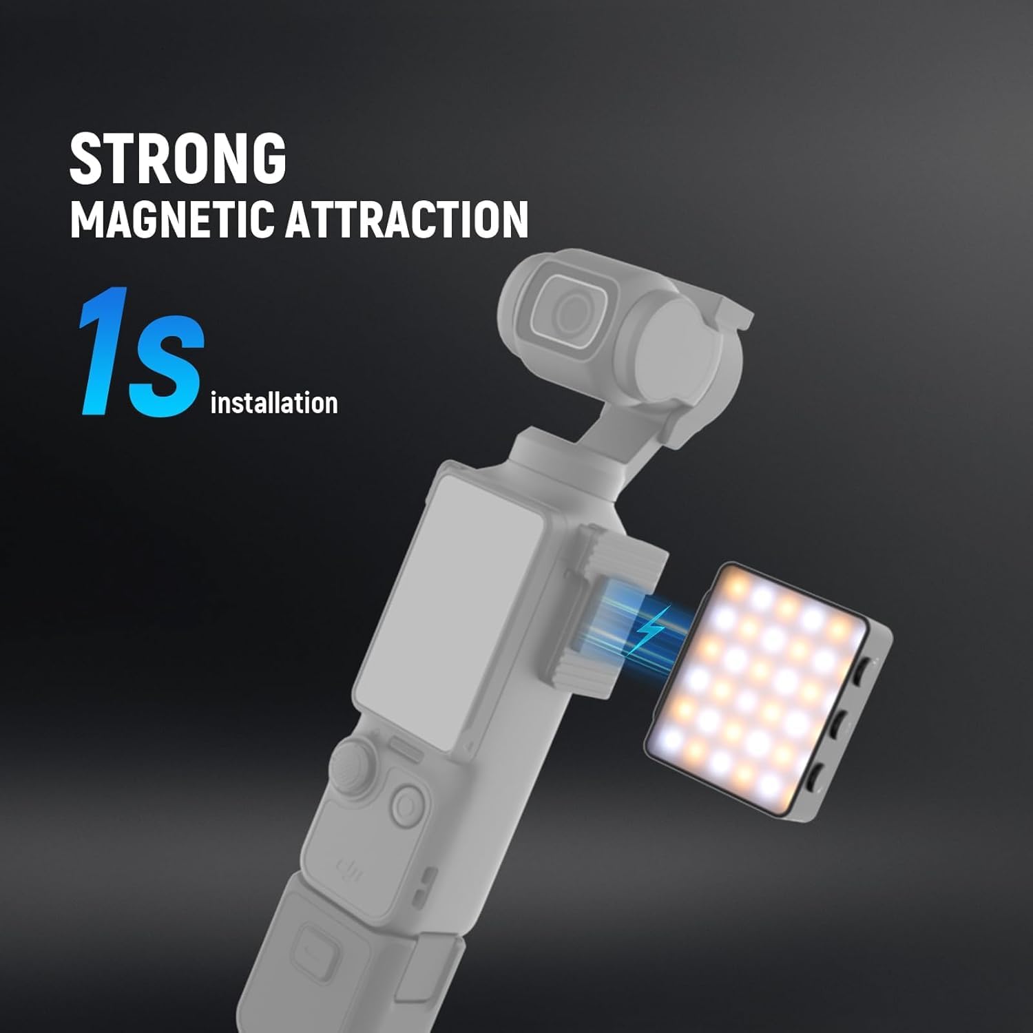 Detalle 2 de NEEWER BASICS Bi Colour Magnetic Camera Auxiliary Light for DJI Osmo Pocket 4 & 3